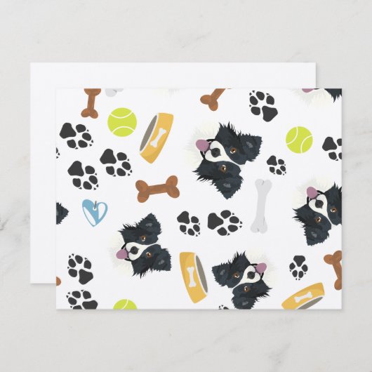 Het glimlachen Dog Border Collie (Voorkant / Achterkant)