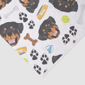 Het glimlachen Dog Rottweiler Tissuepapier (Detail)