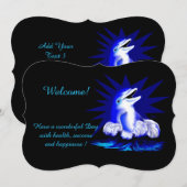 Het glimlachen Dolphin, voegt de Uitnodiging van J (Voorkant / Achterkant)