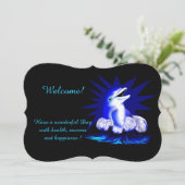 Het glimlachen Dolphin, voegt de Uitnodiging van J (Staand voorkant)