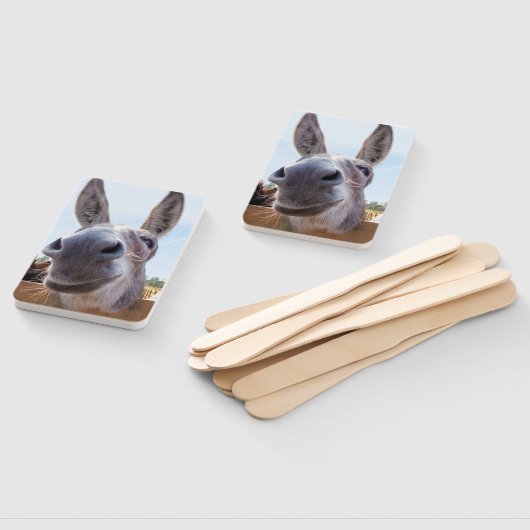 Het glimlachen Donkey met Gekke Grin Handwaaier (Niet-gemonteerd)