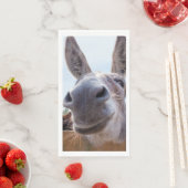 Het glimlachen Donkey met Gekke Grin Servet (Insitu)