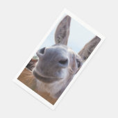 Het glimlachen Donkey met Gekke Grin Servet (Hoek)