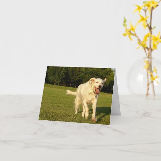 Het glimlachen Engel Kaart (Gele Bloem)