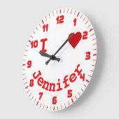 Het glimlachen Gepersonaliseerd gezicht I Hart Grote Klok (Hoek)