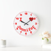 Het glimlachen Gepersonaliseerd gezicht I Hart Grote Klok (Huis)