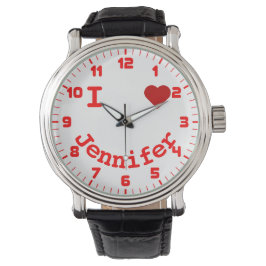 Het glimlachen Gepersonaliseerd gezicht I Hart Horloge