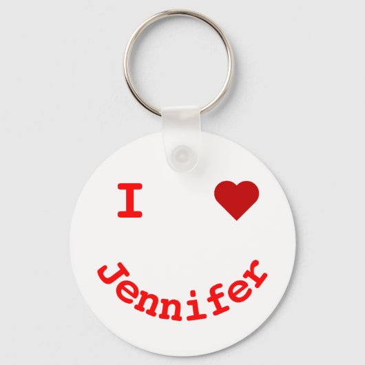 Het glimlachen Gepersonaliseerd gezicht I Hart Sleutelhanger (Voorkant)