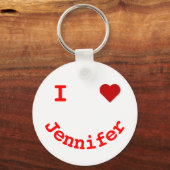 Het glimlachen Gepersonaliseerd gezicht I Hart Sleutelhanger (Voorkant)