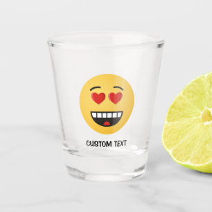 Het glimlachen Gezicht met hart-Gevormde Ogen Shot Glas