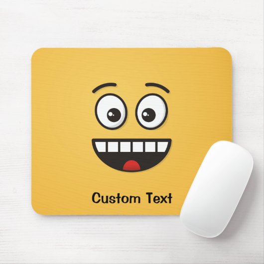 Het glimlachen Gezicht met Open Mouth Muismat (Met muis)