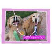 Het glimlachen Golden Retrievers Wearing Stropdass Large Cadeautasje (Achterkant)