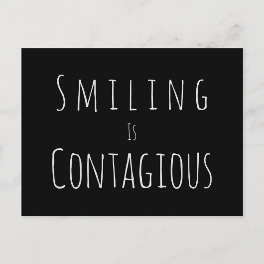 Het glimlachen is besmettelijk Briefkaart (Voorkant)