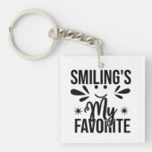 Het glimlachen is mijn favoriet, glimlachen is mij sleutelhanger (voorkant)