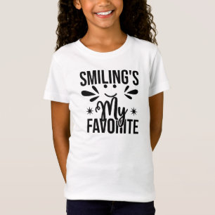 Het glimlachen is mijn favoriet, glimlachen is mij t-shirt