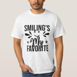 Het glimlachen is mijn favoriet, glimlachen is mij t-shirt
