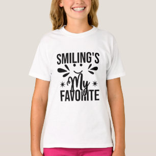 Het glimlachen is mijn favoriet, glimlachen is mij t-shirt