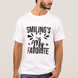 Het glimlachen is mijn favoriet, glimlachen is mij t-shirt