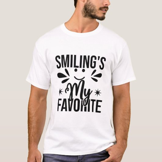 Het glimlachen is mijn favoriet, glimlachen is mij t-shirt (Voorkant)