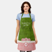 "Het glimlachen is mijn favoriete" kerstcadeau voo Schort (Gedragen)