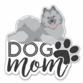 Het glimlachen Keeshond Dog mam Grafisch Sticker (Voorkant)