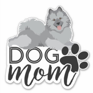Het glimlachen Keeshond Dog mam Grafisch Sticker
