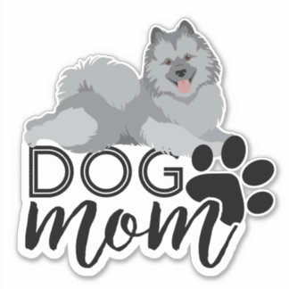 Het glimlachen Keeshond Dog mam Grafisch Sticker