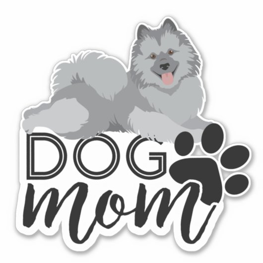 Het glimlachen Keeshond Dog mam Grafisch Sticker (Voorkant)