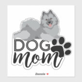 Het glimlachen Keeshond Dog mam Grafisch Sticker (Vel)