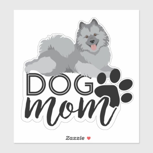 Het glimlachen Keeshond Dog mam Grafisch Sticker (Vel)