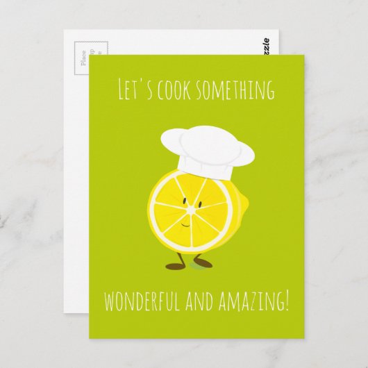 Het glimlachen Lemon in het Briefkaart van het Kar (Voorkant / Achterkant)