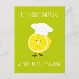 Het glimlachen Lemon in het Briefkaart van het Kar