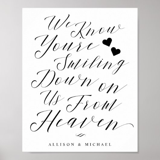 Het glimlachen neer van de Memorial Sign van het M Poster (Voorkant)