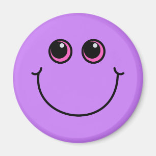 Het glimlachen Paars Gezicht Emoji Magneet