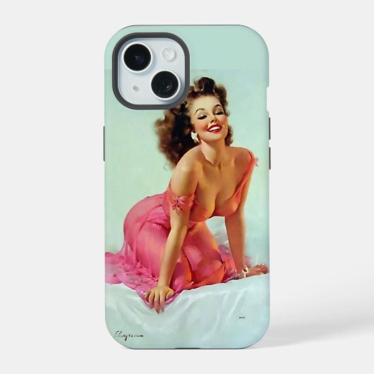Het glimlachen Pin omhoog iPhone 15 Case (Achterkant)