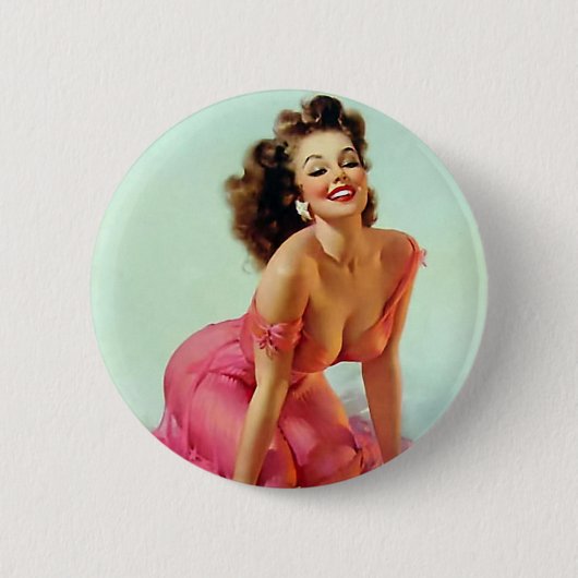 Het glimlachen Pin omhoog Ronde Button 5,7 Cm (Voorkant)