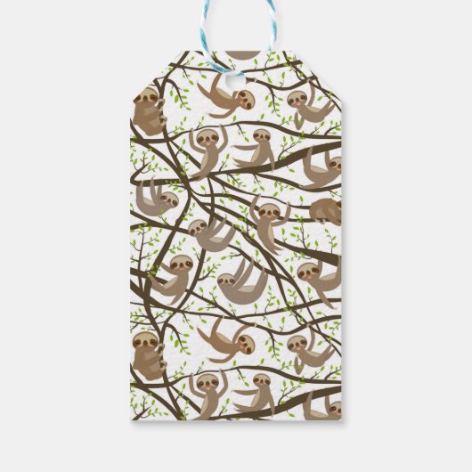 Het glimlachen Sleufpatroon Cadeaulabel (Achterkant)