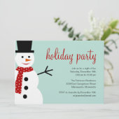 Het glimlachen Snowman Kerstmis/Vrijdag Uitnodigin Kaart (Staand voorkant)