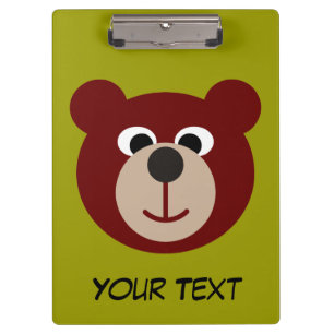 Het glimlachen Teddy Bear + jouw tekst Klembord