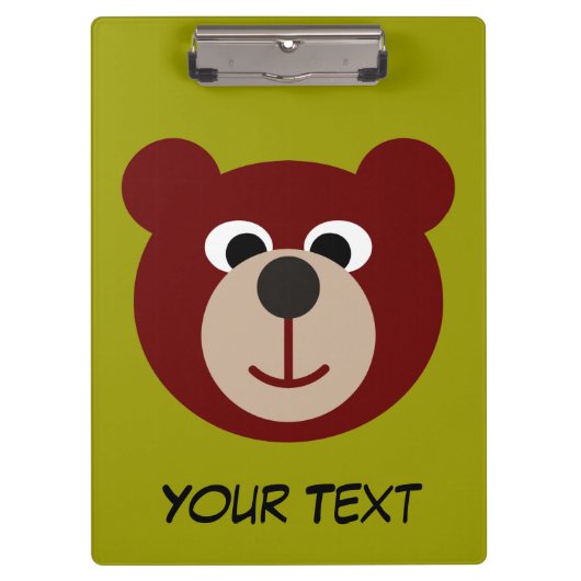 Het glimlachen Teddy Bear + jouw tekst Klembord (Voorkant)