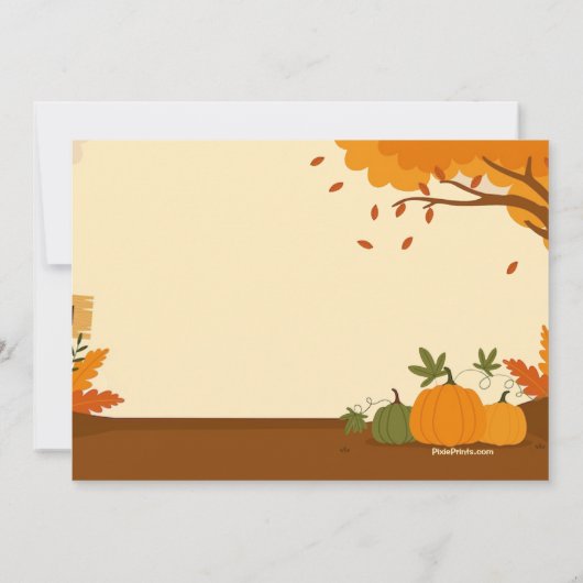 Het glimlachen Uitnodiging Scarecrow (Achterkant)