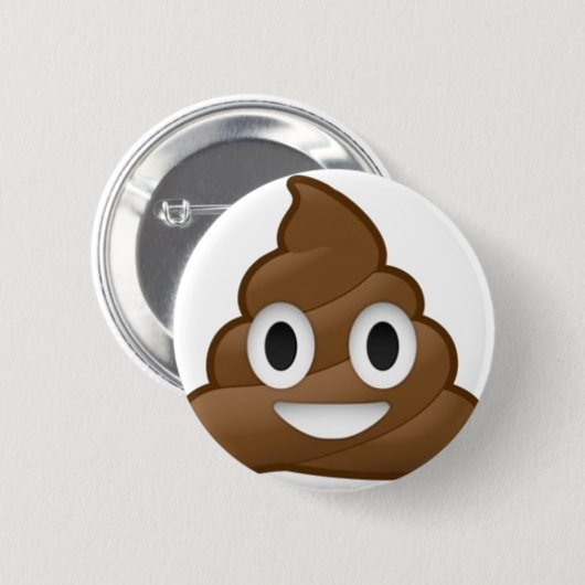 Het glimlachen van Achterschip Emoji Ronde Button 5,7 Cm (Voorkant /achterkant)
