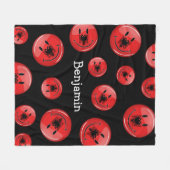 Het glimlachen van Albanese vlag Fleece Deken (Voorkant (Horizontaal))