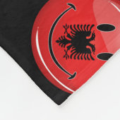 Het glimlachen van Albanese vlag Fleece Deken (Hoek)