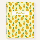 Het glimlachen van ananas Pattern Spiral Notebook Notitieboek (Voorkant)
