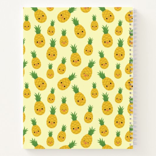 Het glimlachen van ananas Pattern Spiral Notebook Notitieboek (Achterkant)
