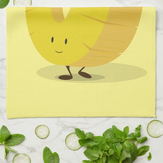 Het glimlachen van ananas theedoek (Gevouwen)