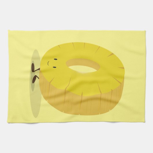 Het glimlachen van ananas theedoek (Horizontaal)