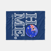 Het glimlachen van Australische vlag Housewarming Fleece Deken (Voorkant (Horizontaal))