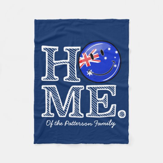 Het glimlachen van Australische vlag Housewarming Fleece Deken (Voorkant)